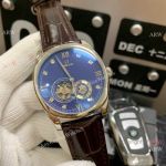 Fake Omega Flying Tourbillon Mens Wristwatch SS Blue Face